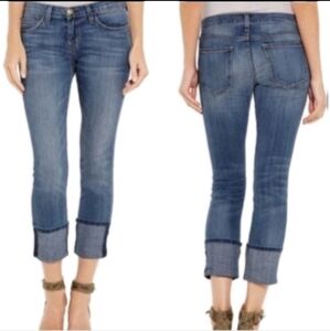 Current/Elliot Beatnik Blue Straight Slim Fit Crop Jeans Women's Sz 27